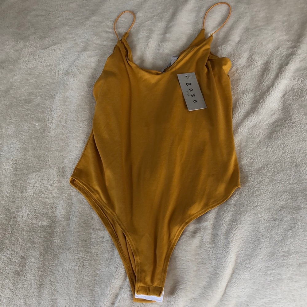 Mustard color soft one piece never worn